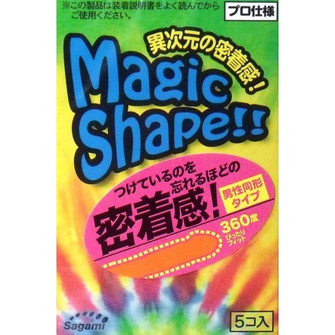 Презервативы Sagami Xtreme Magic Shape с ребристым швом - 5 шт.