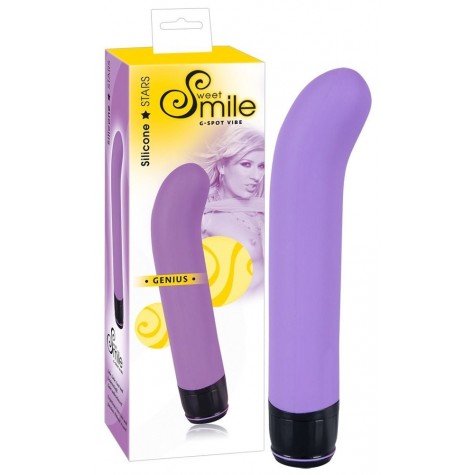 Фиолетовый вибратор G-точки Smile Genius - 20 см.